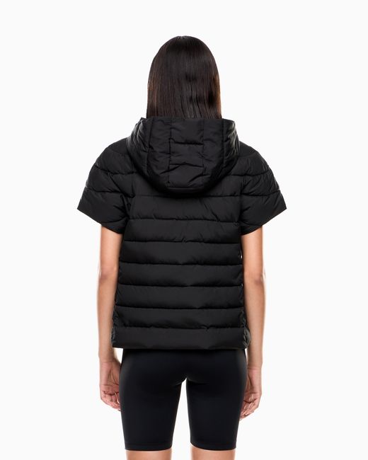 EA7 Black Bomber Jacket Core Lady Light Eco Padding Regular Fit