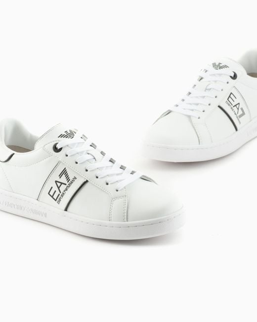 EA7 White Classic Sneakers