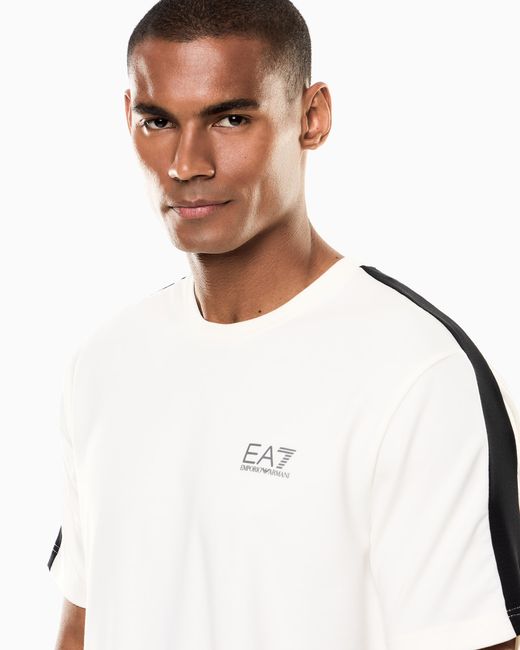 EA7 White Dynamic Athlete T-Shirt for men