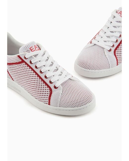 EA7 Pink Classic Knit Sneakers