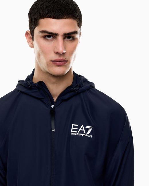 EA7 Blue Ventus7 Suit With Zipped Hoodie And Joggers Multisport for men