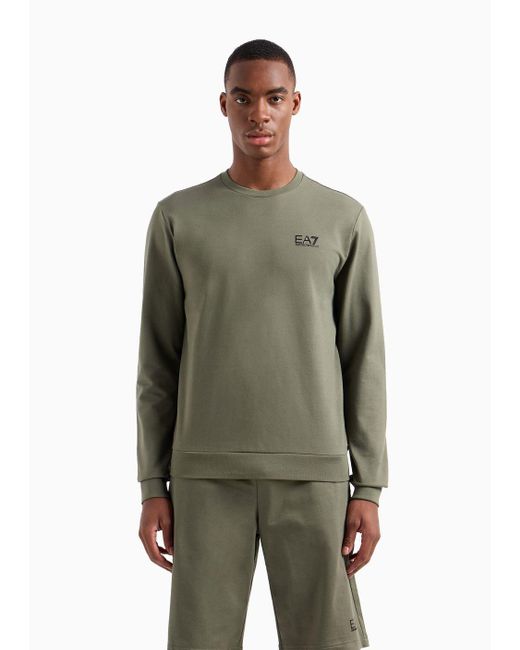 EA7 Green Core Identity Crew-neck Sweatshirt for men