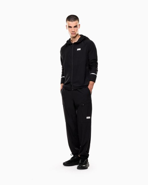 EA7 Blue Dynamic Athlete Trousers for men
