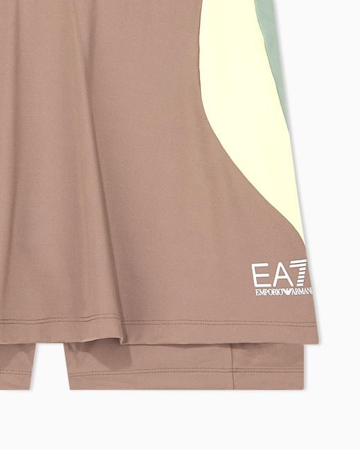 EA7 Pink Skirt Tennis Pro Slim Fit Technical Jersey Ventus7