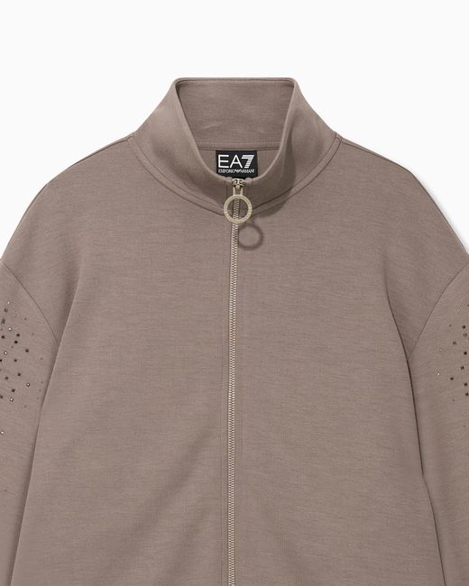 EA7 Brown Sweatshirt Precious Regular Fit
