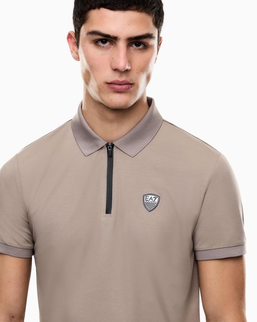 EA7 Natural Slim-Fit Polo Shirt Premium Shield for men