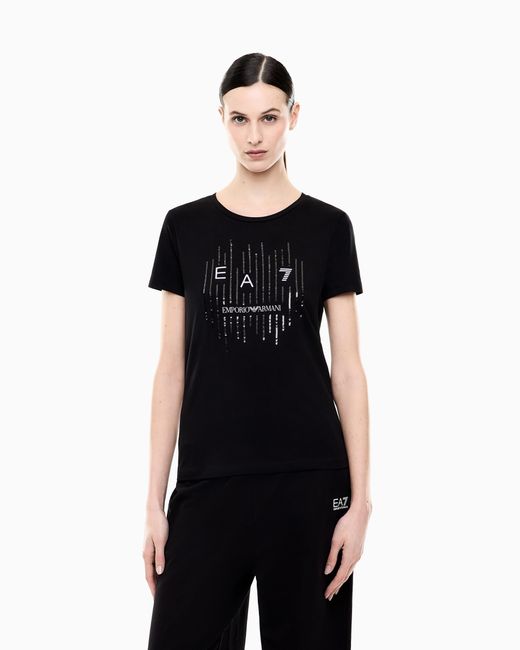 EA7 Black Stretch Jersey T-Shirt