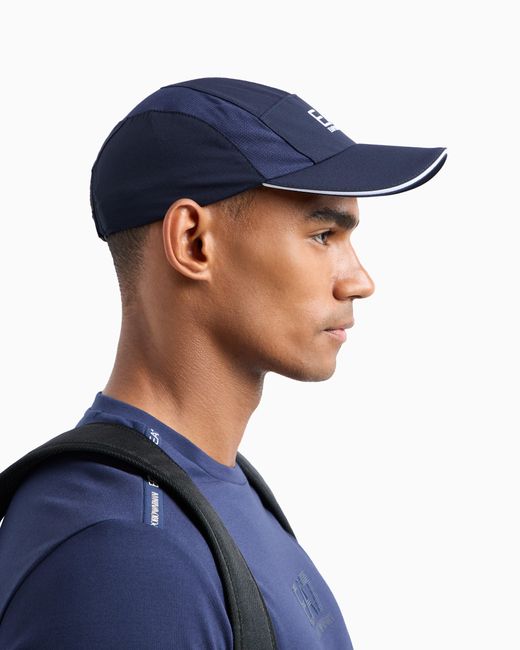 EA7 Blue Tennis Pro Baseballcap Aus Funktionsgewebe Und Mesh