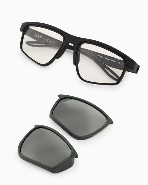 EA7 Sonnenbrille Vyron in Black für Herren
