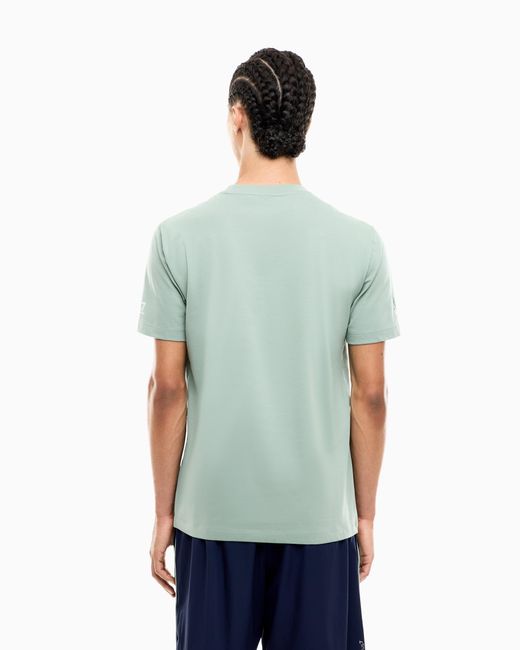 EA7 Blue Internazionali Bnl D'Italia Cotton Crew-Neck T-Shirt for men