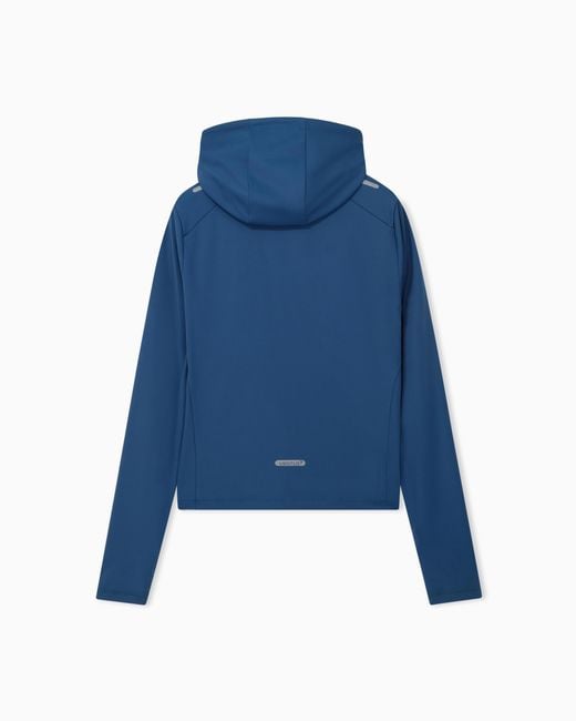 EA7 Blue Slim-Fit Full-Zip Hoodie Ventus7