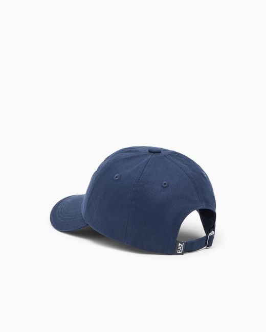 EA7 Blue Visibility Cotton Baseball Cap