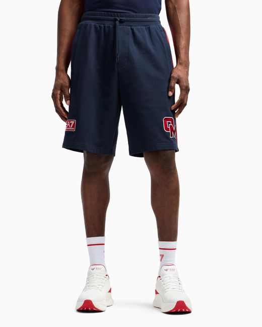 EA7 Blue Olimpia Milano Bermuda Shorts for men