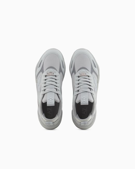 Sneakers Ace Runner Monogram di EA7 in White