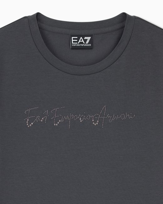 EA7 Black Slim-Fit T-Shirt Logo Series
