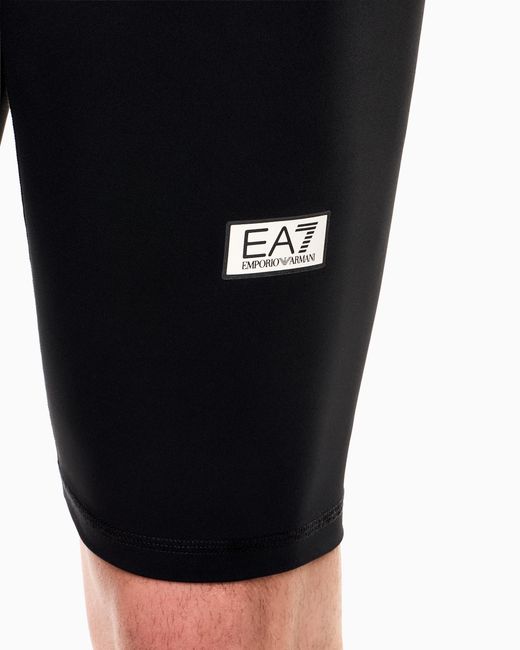 EA7 Blue Dynamic Athlete Cycling Shorts for men