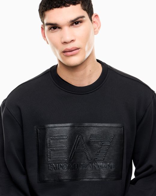 EA7 Blue Sweatshirt Oversized for men