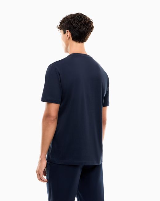EA7 Blue T-Shirt Visibility Regular Fit for men
