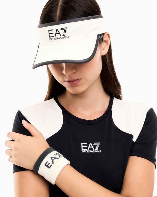 Visiera Da Tennis di EA7 in White