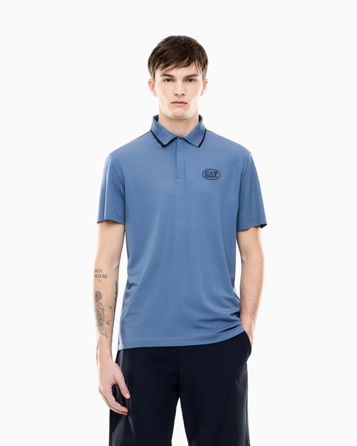 EA7 Blue Golf Pro Polo Shirt for men