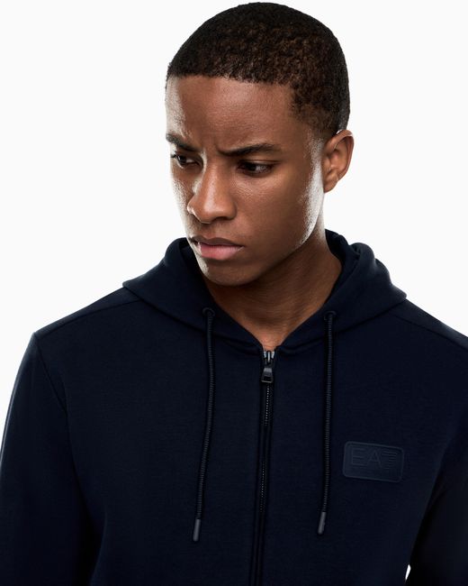 EA7 Blue Zip-Up Sweatshirts for men