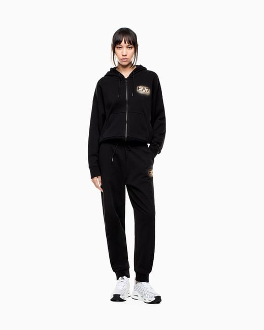 EA7 Blue Cotton-Blend Visibility Tracksuit