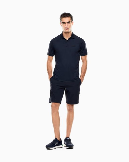 EA7 Blue Golf Pro Polo Shirt for men