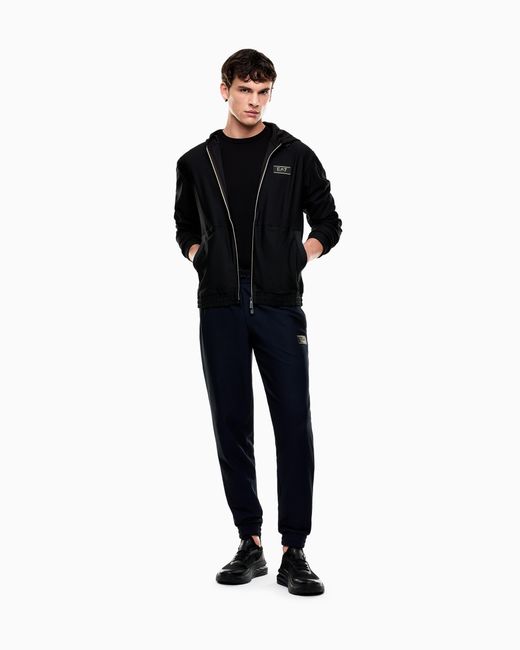 EA7 Blue Premium Label Technical-Fabric Joggers for men