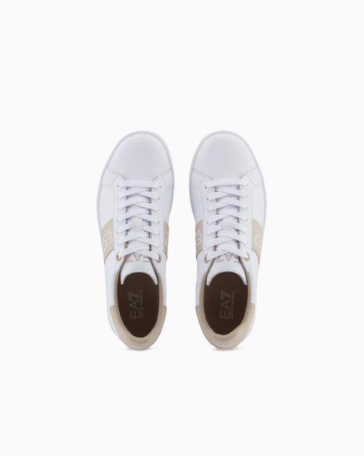 EA7 White Classic Sneakers