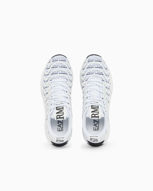 EA7 White Sneakers Infinity Neo With Rubber Sole