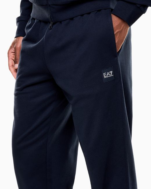 EA7 Blue Cotton Visibility Tracksuit for men