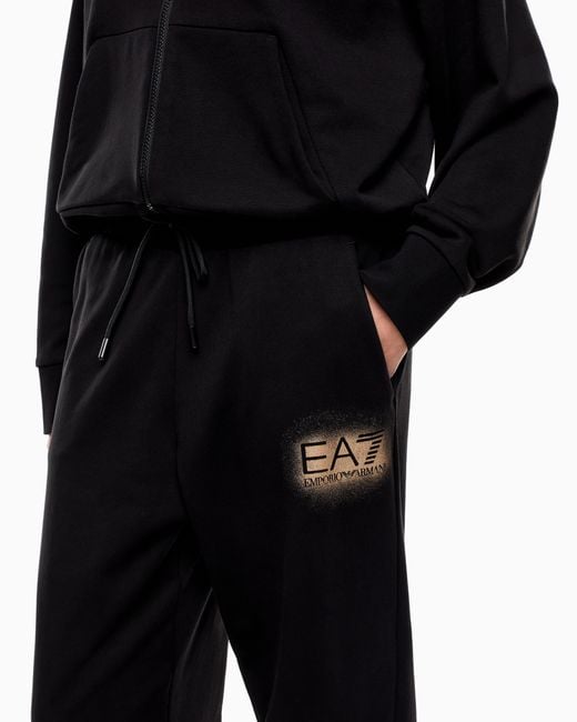 EA7 Blue Cotton-Blend Visibility Tracksuit