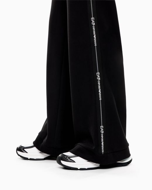 EA7 Black Logo Series Stretch Cotton-Blend Trousers