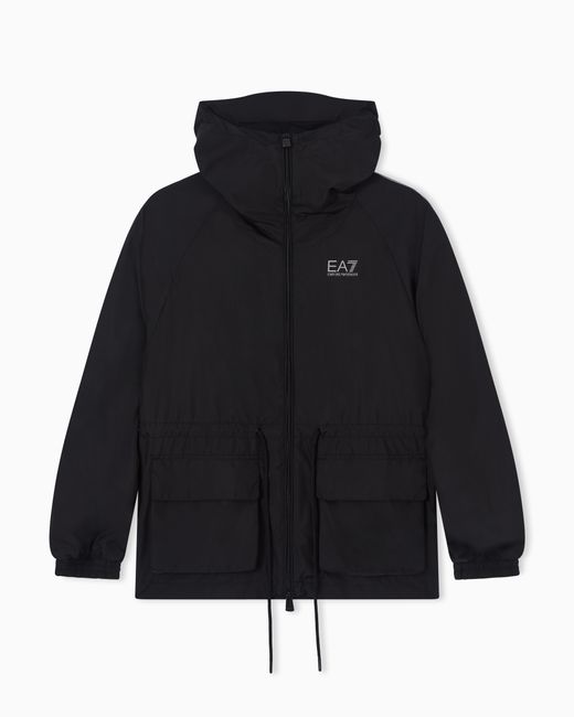 EA7 Black Natural Ventus7 Technical Fabric Jacket
