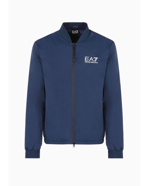 EA7 Blue Golf Club Technical Fabric Padded Jacket for men