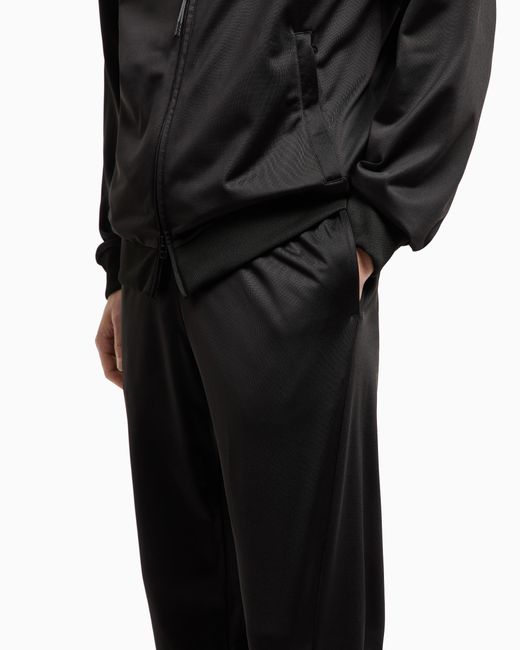 EA7 Black 7 Lines Tracksuit for men