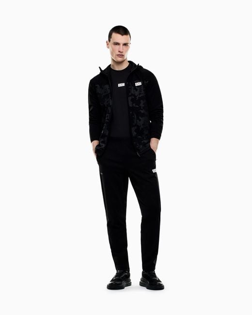 EA7 Black Dynamic Athlete Trousers for men