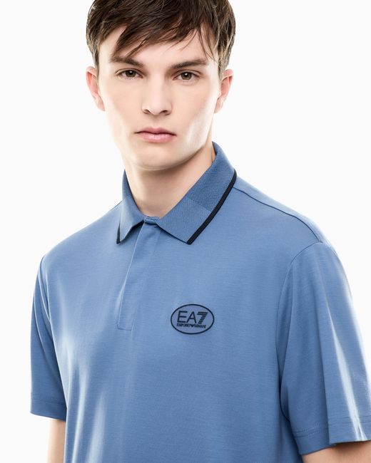 EA7 Blue Golf Pro Polo Shirt for men