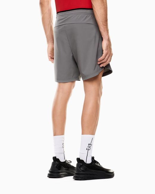EA7 Gray Shorts Vigor 7 Regular Fit 2-In-1 for men