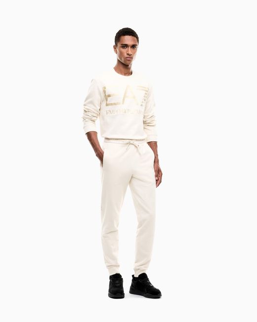 EA7 Natural Slim-Fit Trousers Logo Series for men