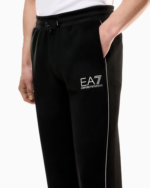 EA7 Label Hose Aus Einer Viskose-Mischung in Black für Herren