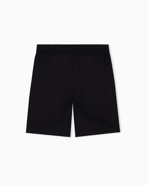 EA7 Black Slim Fit Shorts Visibility for men