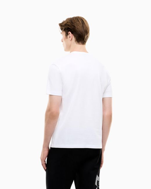 EA7 White Regular Fit T-Shirt Lux Identity for men