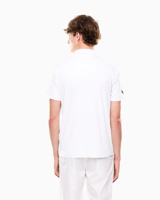EA7 White Ventus7 Polo for men