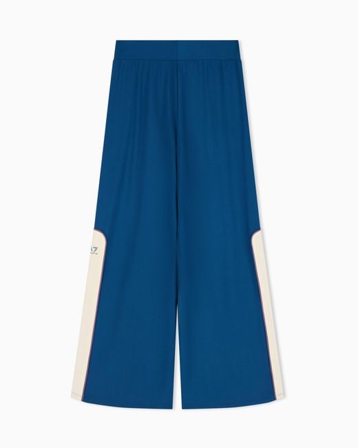 EA7 Blue Oversized Jersey Trousers Sporting Club