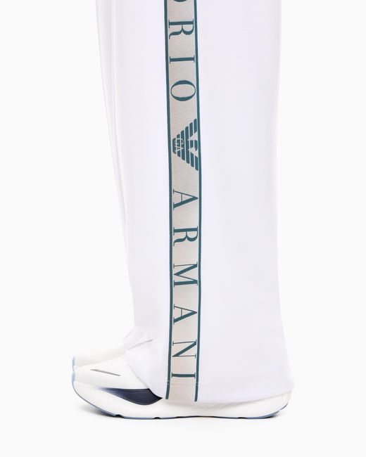 EA7 White Dynamic Athlete Trousers