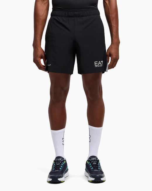 EA7 Black Ventus Shorts for men