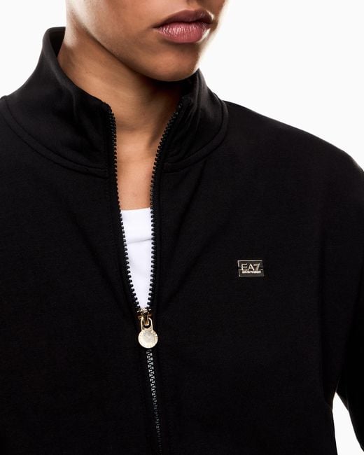 EA7 Blue Core Lady Stretch-Cotton Tracksuit