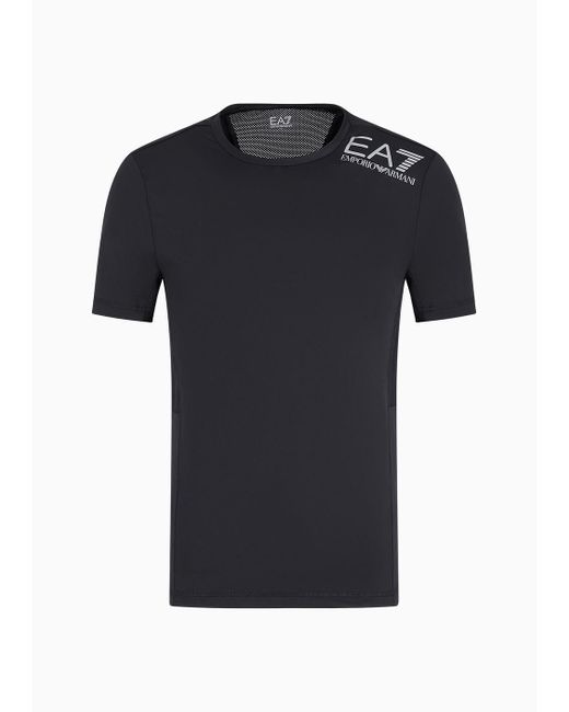 T-shirt Dynamic Athlete In Tessuto Tecnico Vigor7 di EA7 in Black da Uomo