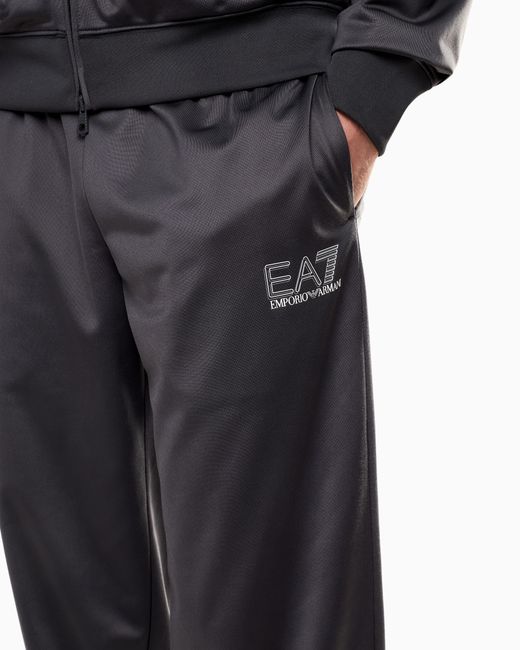 EA7 Blue Visibility Technical-Fabric Tracksuit for men